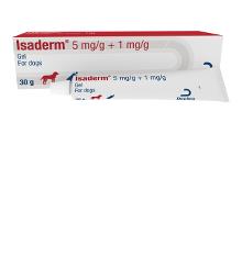 Isaderm 5 mg/g + 1 mg/g gel for dogs