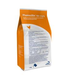 Phenocillin 800 mg/g powder for use in drinking water for chickens